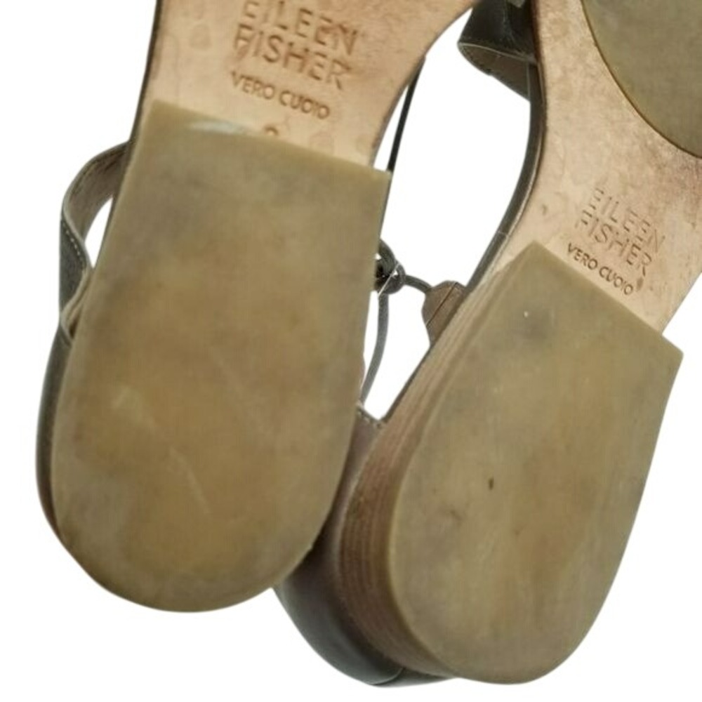 Eileen Fisher Bronze Metallic Leather Lace Up Gladiator Sandals Size 8‎ - Picture 12 of 15